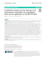A statistical measure for the skewness of X chromosome inactivation for quantitative traits and its application to the MCTFR data