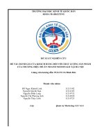 Đánh giá của khách hàng đối với chất lượng sản phẩm của thương hiệu đồ ăn nhanh mcdonald tại hà nội