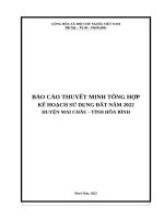 BẢN WORD Báo cáo hiện trạng sử dụng đất huyện mai châu tỉnh hòa bình năm 2022