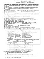 Put The Verbs In The Blankets In The Correct Tense Or Form