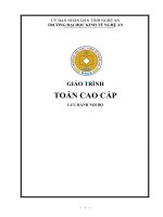 Giáo trình Toán cao cấp: Phần 1 - Trường ĐH Kinh tế Nghệ An