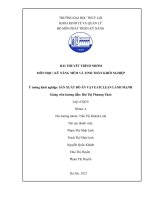 Ý tưởng khởi nghiệp sản xuất đồ ăn vặt eatclean lành mạnh