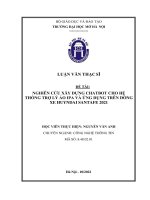 Nghiên cứu xây dựng chatbot cho hệ thống trợ lý ảo ipa và ứng dụng trên dòng xe huyndai santafe 2021