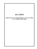 11. Qt-05 Quy Trình Xử Lý Thực Phẩm Không An Toàn Tiềm Ẩn - Không Phù Hợp.docx