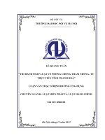 Thi hành pháp luật về phòng chống tham nhũng  từ thực tiễn tỉnh thanh hoá