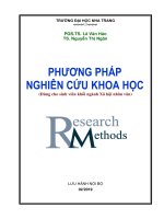 Giáo trình Phương pháp nghiên cứu khoa học - Trường ĐH Nha Trang