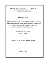 Luận án hiệu quả bổ sung đa vi chất dinh dưỡng và bột lá riềng ấm lên tình trạng dinh dưỡng và miễn dịch của trẻ em 36 59 tháng tuổi dân tộc thái tại thành phố sơn la, tỉnh sơn latt
