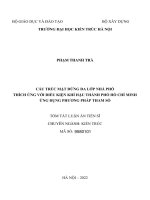 Luận án cấu trúc mặt đứng đa lớp nhà phố thích ứng với điều kiện khí hậu thành phố hồ chí minh ứng dụng phương pháp tham số t