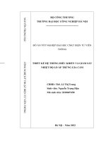 Đồ án thiết kế hệ thống điều khiển và giám sát nhiệt độ lò ấp trứng gia cầm