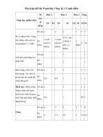 Ma tran de thi hoc ki 1 lop 3 sach canh dieu