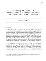 (Luận án tiến sĩ) tạp chí ý nghĩa quan trọng của ngoại giao phật giáo đối với sự phát triển bền vững ở châu á hiện đại