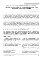 Hiệu quả của liệu pháp surfactant thay thế trong phối hợp điều trị suy hô hấp do viêm phổi khởi phát sớm ở trẻ sơ sinh