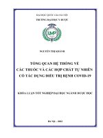 Tổng quan hệ thống về các thuốc và các hợp chất tự nhiên có tác dụng điều trị bệnh covid 19