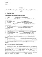 luyện tập tiếng anh 6 chia các dạng Tense