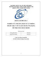 Đồ án nghiên cứu phương pháp xử lý thông tin dữ liệu y tế và xây dựng ứng dụng hỗ trợ chẩn đoán bệnh