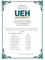 Đề tài nghiên cứu các yếu tố ảnh hưởng đến việc lựa chọn phương tiện di chuyển bằng xe bus của sinh viên ueh năm 1,2