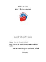 CHÍNH SÁCH ĐỐI NGOẠI CỦA VIỆT NAM VỀ CHÍNH TRỊ - AN NINH VỚI ASEAN 10 NĂM ĐẦU THẾ KỶ 21