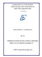 Báo cáo đồ án 1 website so sánh giá bán laptop và phụ kiện trên các sàn thương mại điện tử