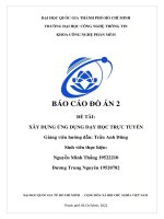 Đồ án xây dựng ứng dụng dạy học trực tuyến