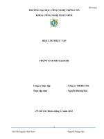Báo Cáo Thực Tập Front-End Developer.doc