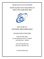 Báo cáo đồ án 1 xây dựng phần mềm chat