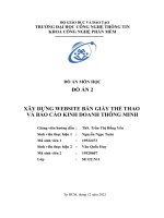 Đê tài xây dựng website bán giày thể thao và báo cáo kinh doanh thông minh