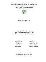 Lập Trình Frontend (Báo Cáo Thực Tập).Docx
