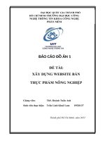 Báo cáo đồ án 1 đề tài xây dựng website bán thực phẩm nông nghiệp