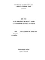 HOÀN THIỆN QUY CHẾ CHI TIÊU NỘI BỘ TẠI UBND PHƯỜNG TRẦN PHÚ TP HÀ TĨNH