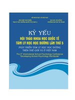 Tài liệu tham khảo   kỷ yếu hội thảo quốc tế tâm lý học đường lần thứ 5
