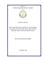 Thực trạng kiến thức về chế độ ăn của người bệnh xơ gan điều trị tại viện điều trị các bệnh tiêu hóa bệnh viện trung ương quân đội 108 năm 2022