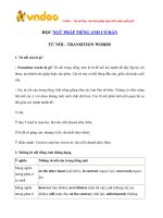 Tu noi transition words trong tieng anh