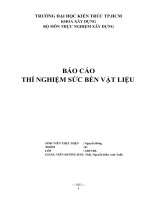 Báo cáo thí nghiệm sức bền vật liệu  thực hành thí nghiệm kéo – nén mẫu vật liệu