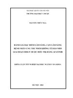 Đánh giá đặc điểm lâm sàng, cận lâm sàng bệnh nhân ung thư phổi không tế bào nhỏ giai đoạn iiib iv được điều trị bằng afatinib