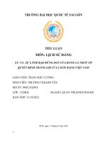 Sự lãnh đạo đúng đắn của đảng là nhân tố quyết định thắng lợi của cách mạng việt nam (tiểu luậnmôn lịch sử đảng)