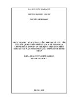 Thực trạng trầm cảm, lo âu, stress và các yếu tố liên quan trên nhân viên y tế tham gia chống dịch covid – 19 tại bệnh viện dã chiến khu kí túc xá cao đẳng cộng đồng tỉnh đồng tháp