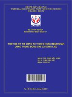 (Đồ án hcmute) thiết kế và thi công tủ thuốc nhắc bệnh nhân uống thuốc đúng giờ và đúng liều