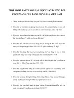 Một Số Đề Tài Thảo Luận Học Phần Đường Lối Cách Mạng Của Đảng Cộng Sản Việt Nam.pdf