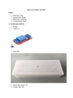 Báo cáo thực hành Điện lạnh ngành kỹ thuật