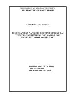 Skkn phát triển năng lực giải quyết vấn đề thông qua các bài tập hình nón trong cấu trúc thi tốt nghiệp thpt