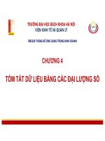 Bài giảng Thống kê ứng dụng trong kinh doanh: Chương 4 - Trường Đại học Bách khoa Hà Nội