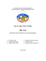 Lựa chọn quá trình sản xuất củamột doanh nghiệp cụ thể