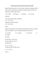 Trac nghiem bai toan giai bang hai buoc tinh co dap an toan lop 3 ket