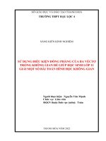Skkn sử dụng điều kiện đồng phẳng của ba vectơ trong không gian để giúp học sinh lớp 11 giải một số bài toán hình học không gian