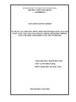 Skkn sử dụng các phương pháp tính nhanh khi giảng dạy bài toán góc giữa hai mặt phẳng trong hình học không gian cho học sinh khối 12 ôn thi tnthptqg