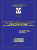 (Đồ án hcmute) quy trình kiểm toán khoản mục nợ phải trả người bán trong kiểm toán báo cáo tài chính tại công ty tnhh kiểm toán as