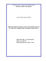 Skkn phương pháp giải dạng toán tích phân hàm ẩn ôn thi tốt nghiệp thpt cho học sinh lớp 12