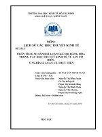 Phân tích so sánh lí luận giá trị hàng hóa trong các học thuyết kinh tế tư sản cổ điển ý nghĩa lí luận và thực tiễn