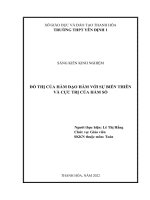 Skkn đồ thị của hàm đạo hàm với sự biến thiên và cực trị của hàm số