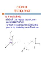 Bài giảng Robot công nghiệp: Chương 3 - Động học Robot